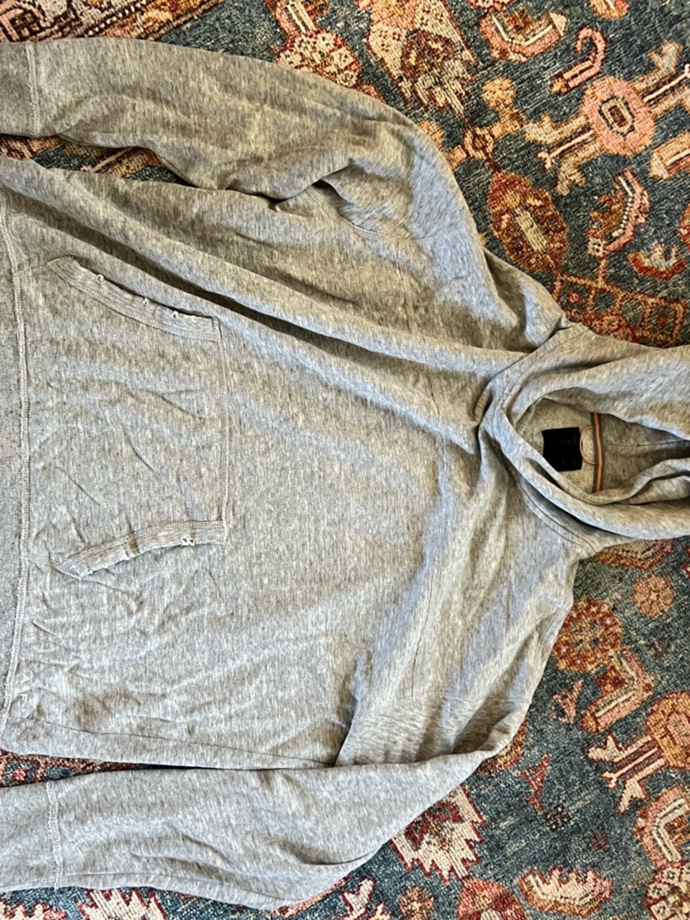 Abercrombie & Fitch Light Gray Hooded Pullover